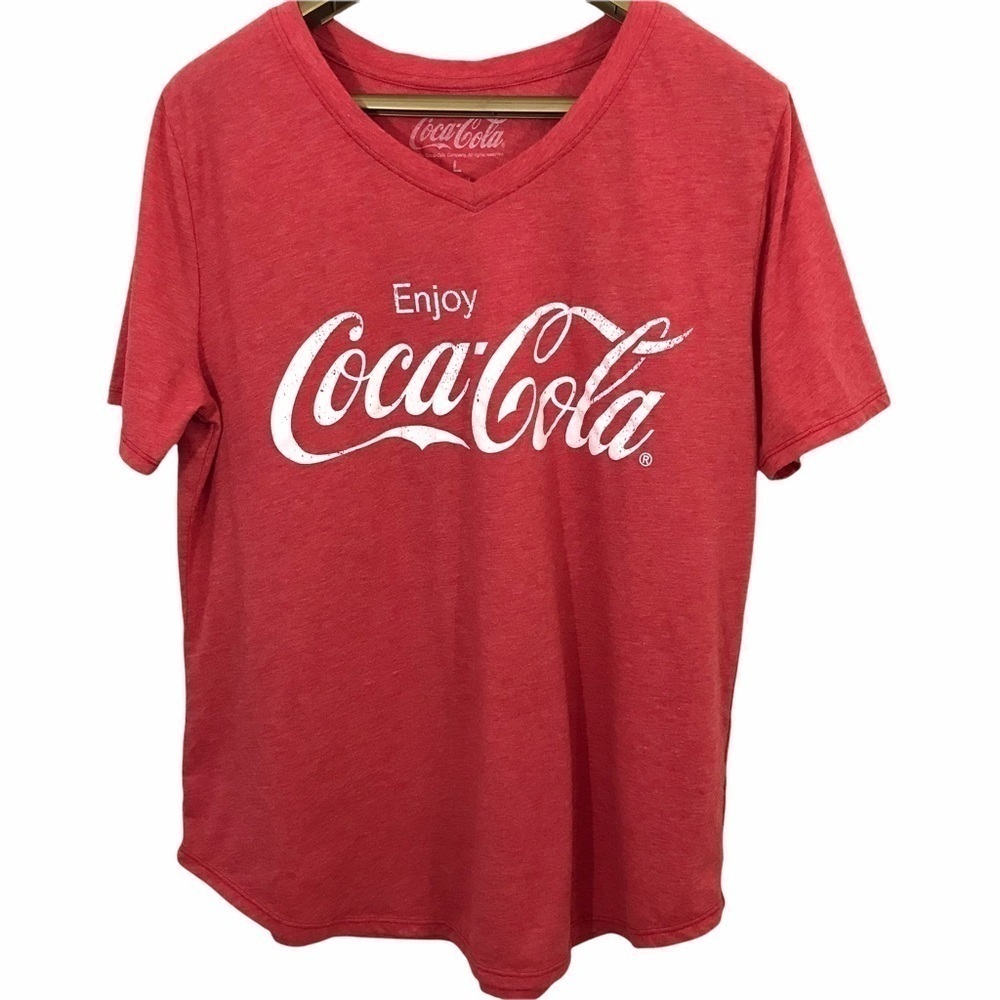 Coca Cola T Shirt Spell Out Graphic Short Sleeve